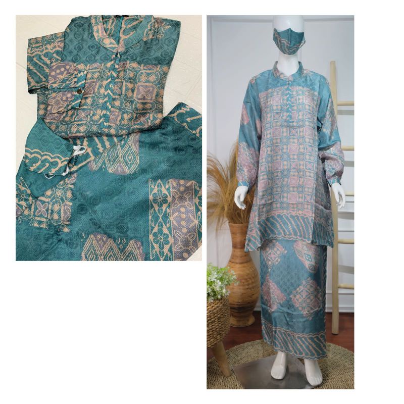 Setelan rok batik viscose semi sutra//set wanita batik//produk original wanita