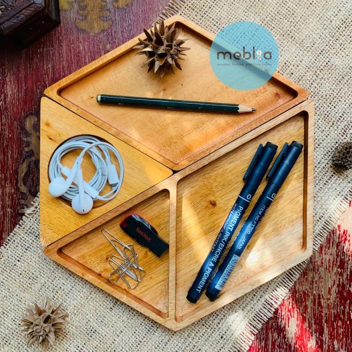 

Office & Stationery | Document Organizer | Rilla Wooden Desk Organizer Tray Tempat Alat Tulis Kayu Tempat Pensil | Best Seller