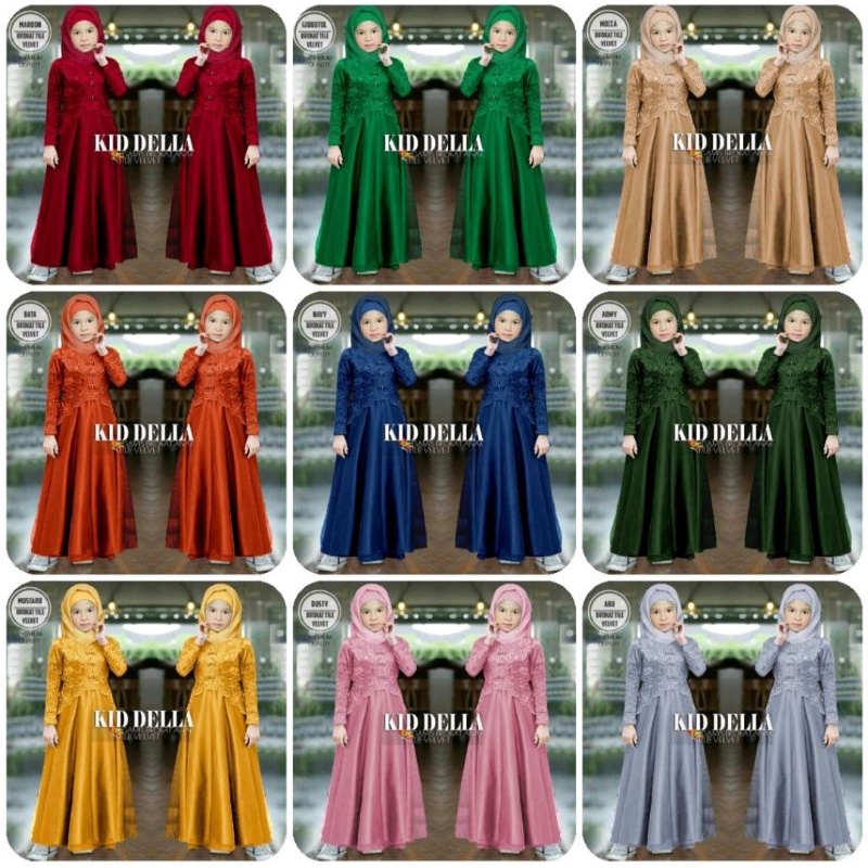 KAELLA KIDS / MAXY DRESS BRUKAT ANAK / GAMIS BRUKAT ANAK / GAMIS KAELA ANAK / GAMIS ANAK