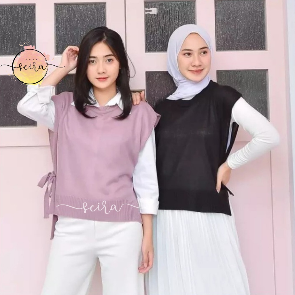 [BISA COD] Vest Rompi Rajut Andin / Vest Rompi Rajut Andien Wanita Knit Outer Andin Ikatan Cinta / Vest Rompi Rajut Tali Outer Wanita Premium dan Murah