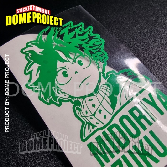 MIDORIYA IZUKU STIKER CUTTING DECAL HELM MOTOR KACA MOBIL LOGO ANIME STICKER AESTHETIC DEKORASI OTOMOTIF