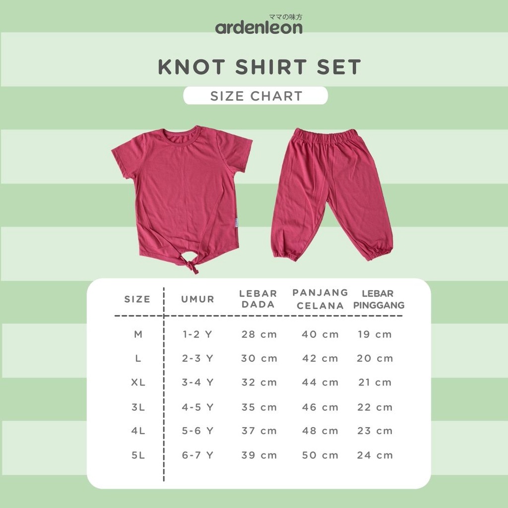 Baju Bayi Setelan Anak Perempuan ARDENLEON Girls Knot Shirt 1-4 Tahun