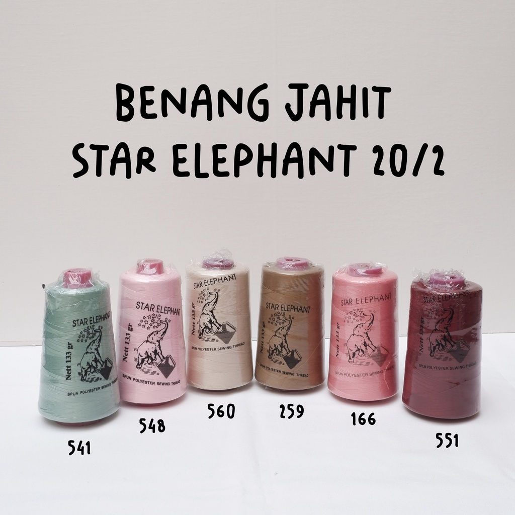 Jual Benang Jahit Satuan Real Pict Merk Star Elephant Shopee