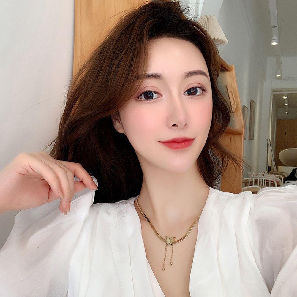 Mxbeauty Kalung Dengan Liontin Rumbai-Rumbai Model Vintage / Korea Untuk Wanita