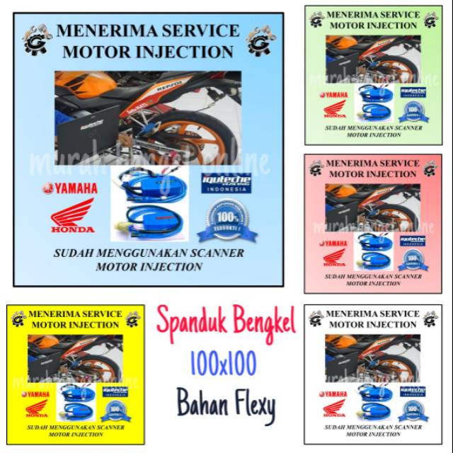 Jual Iquteche Spanduk Bengkel Motor Injeksi Shopee Indonesia