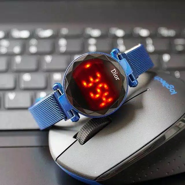 Jam Tangan Wanita Korea D*or LED Digital Touch Watch