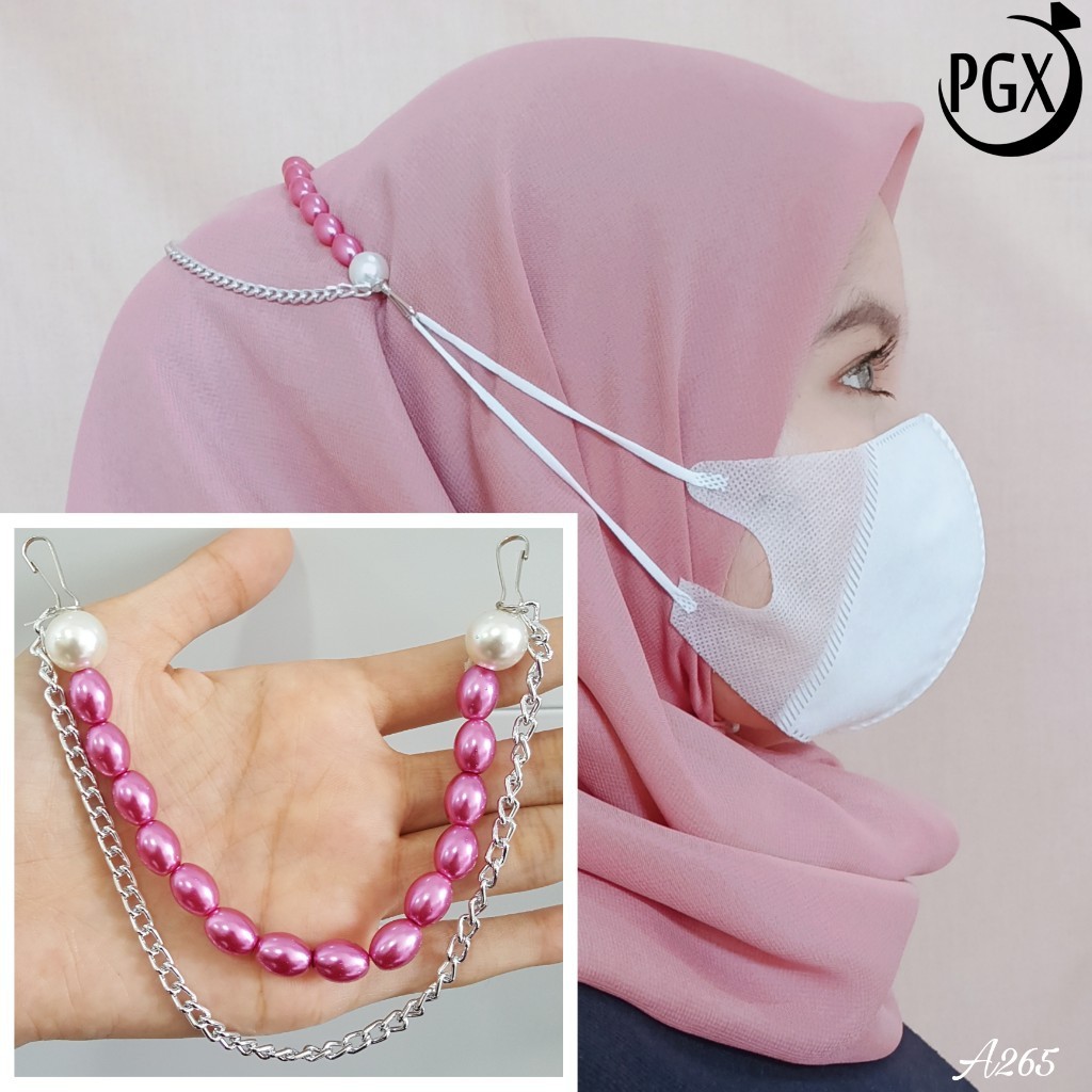 PGX Konektor Masker - Pengait Masker Hijab Mutiara Premium  - Aksesoris Masker A265