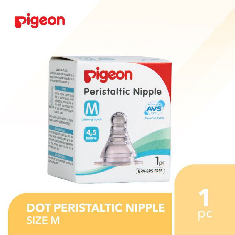 PIGEON Dot Slim Neck Size M Isi 1 Pcs | Dot Bayi Karet Dot Nipple Dot Standart