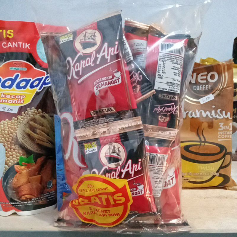 

Kopi Kapal Api Spesial 165gr / Gratis 5 Sachet Kapal Api Spesial Mini