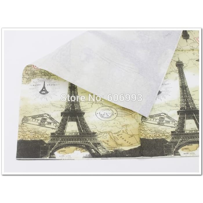 Decoupage Napkin - Tissue Decoupage 2Ply CT-Paris Eifel on Map