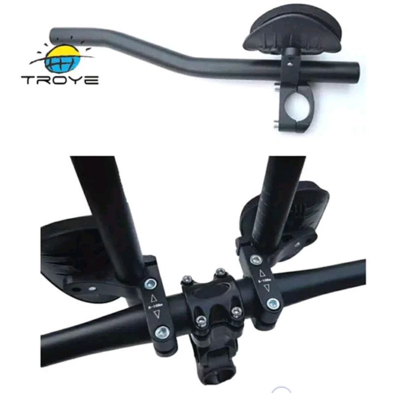 Aerobar Handlebar Dropbar Drop bar TT rest extension west biking alloy vusion profile  sandaran siku
