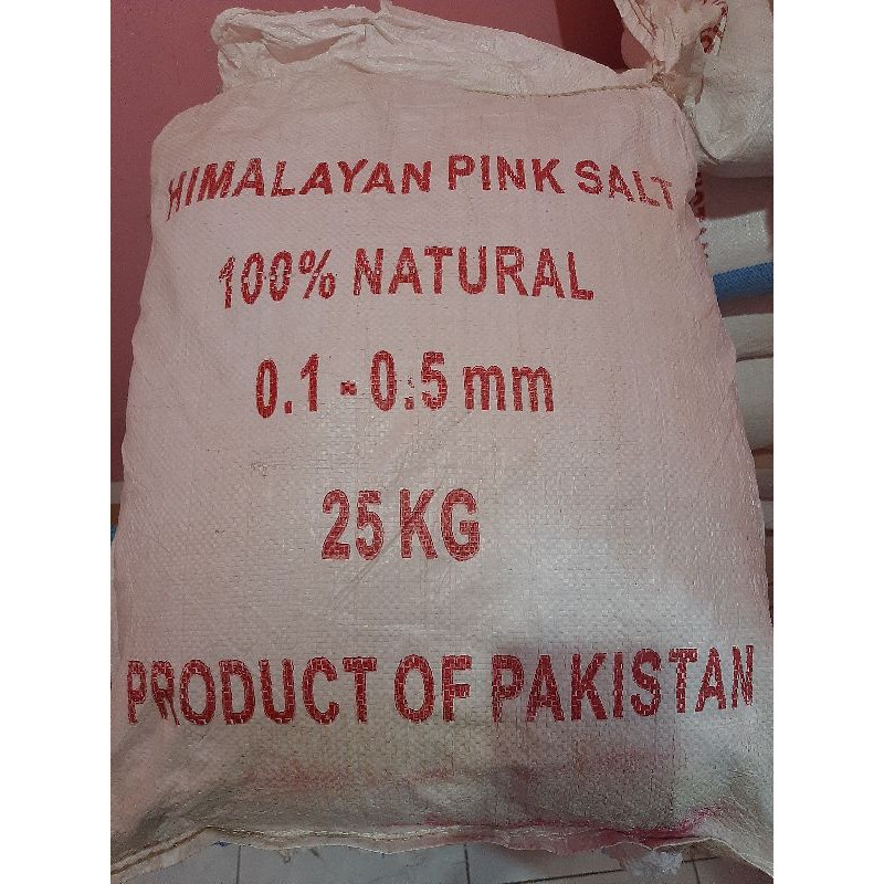 

Garam Himalaya Karung 25 kg Original Himalayan Pink Salt Pakistan