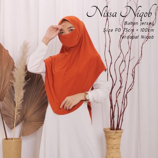 HIJAB / JILBAB NISSA NIQOB - BAHAN STELA HALUS