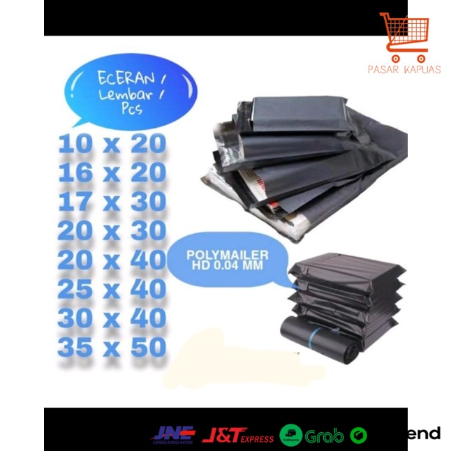 

[ COD ] Plastik Packing Polymailer satuan Olshop 10x20 16x20 17x30 20x30 20x40 / plastik ada lem / plastik polymailer packingan online shop（satuan
