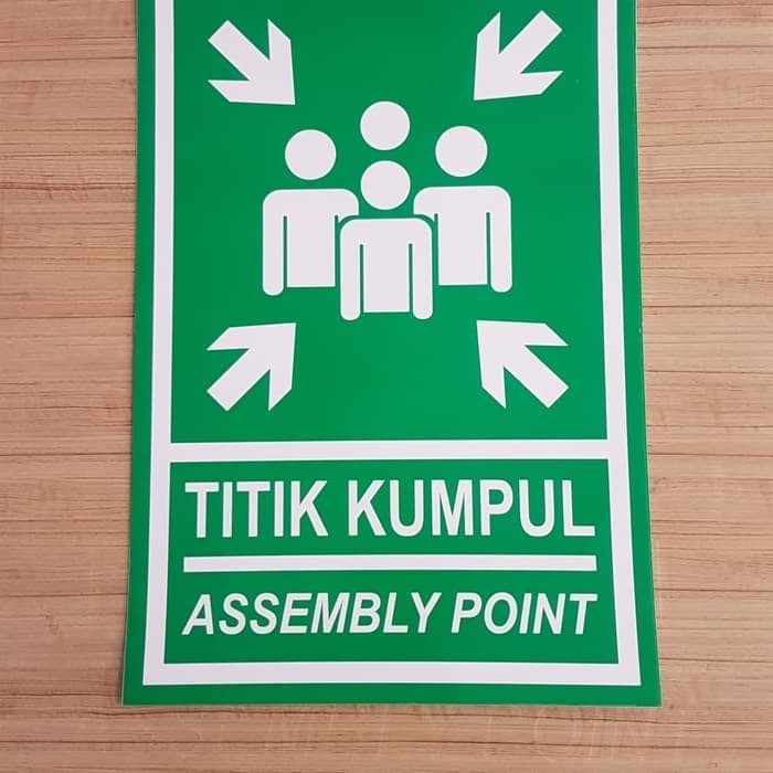 

TITIK KUMPUL STIKER ASSEMBLY POINT STICKER LABEL K3 RAMBU 60X40CM