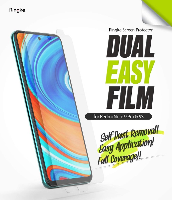 Original Ringke Dual Easy Xiaomi Redmi Note 9 Pro Anti Gores