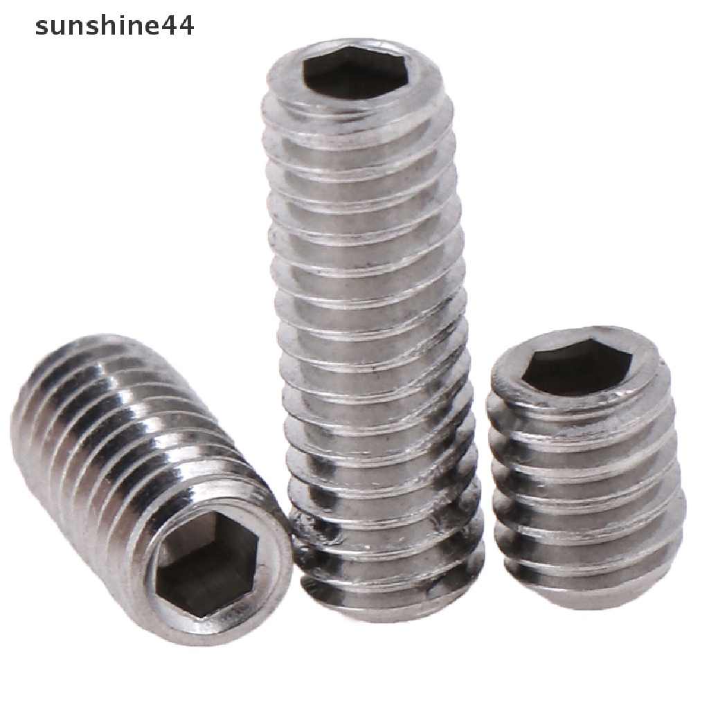 Sunshine Set 50pcs Sekrup Hex M3 M4 2-35mm Bahan Stainless Steel