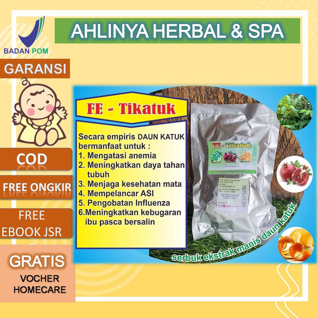 

MINUMAN IBU HAMIL MENYUSUI - FE TIKATUK EXTRA DELIMA DAUN KATUK JERUK BPOM+BONUS⭐