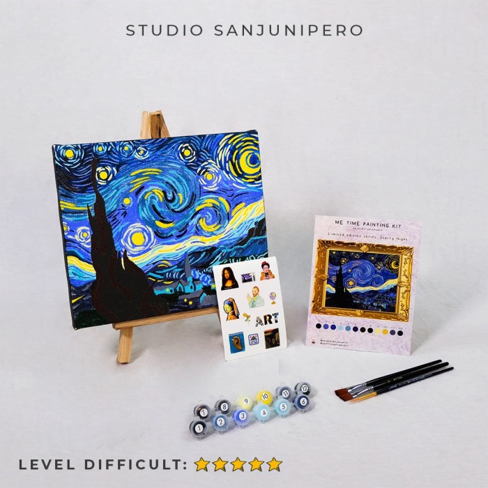 

(TERLARIS) Starry night paint by number kit studio sanjunipero / limited edition - starry night, Standard