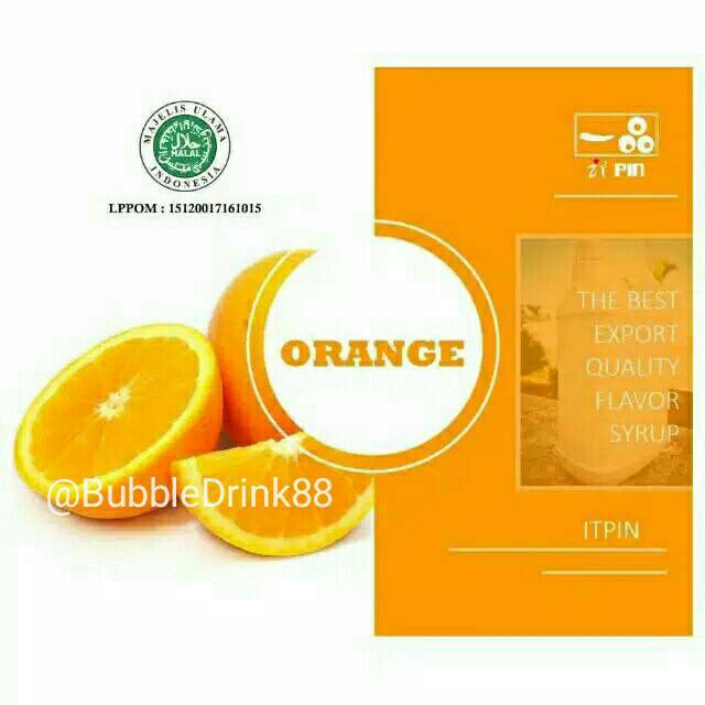 

PROMO 2L Itpin Sirup 2.5kg Rasa Jeruk / Orange Flavour Premium 2000ml 2OJ