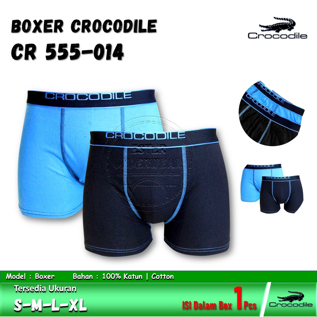 Celana Boxer CROCODILE BXCR 555-014 ISI 1 Pcs