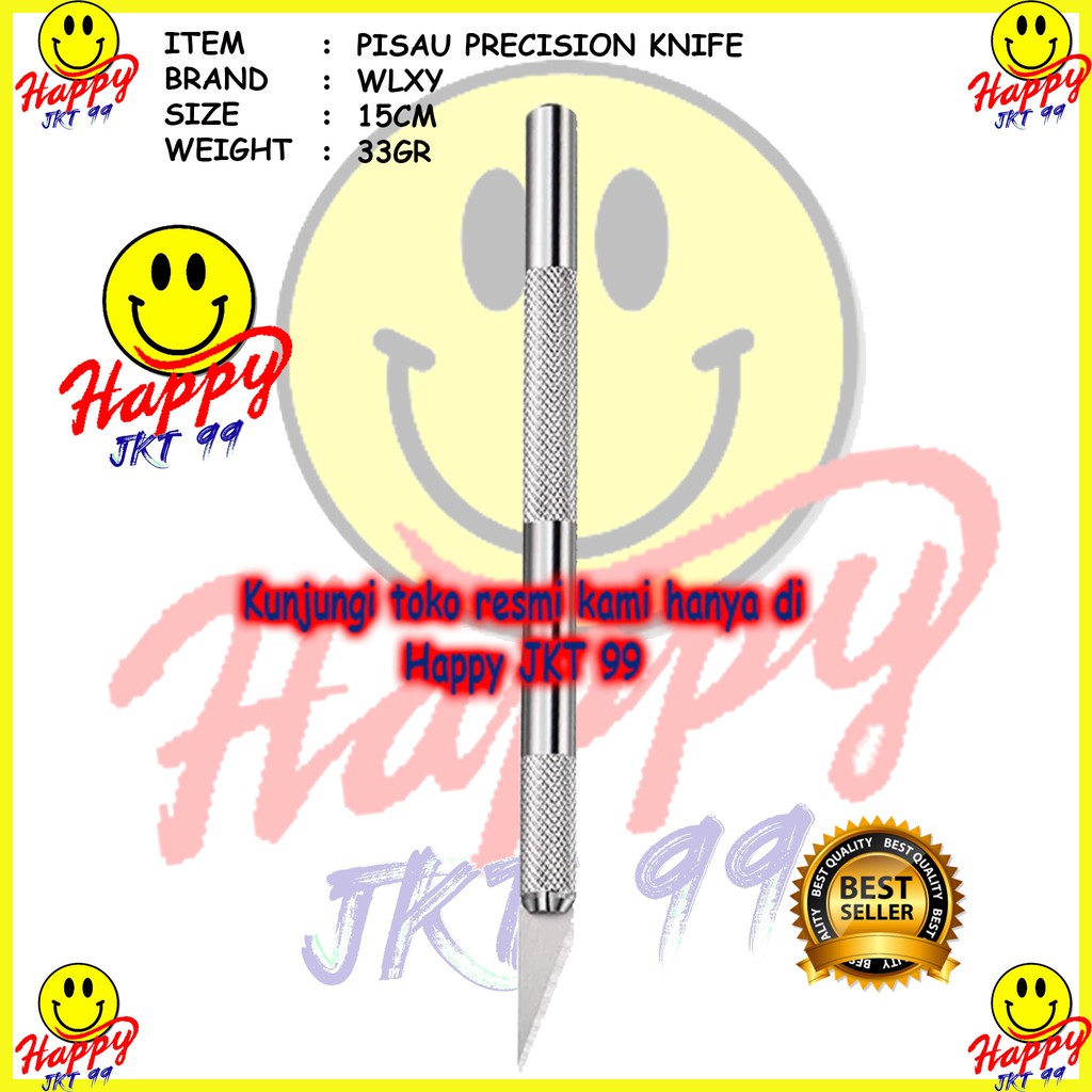 [ HAPPY JKT 99 ] CARVING KNIFE SET + REFILL 5 PCS PEN CUTTER METAL NON SLIP PISAU IC  ART UKIR CUTTING DECAL