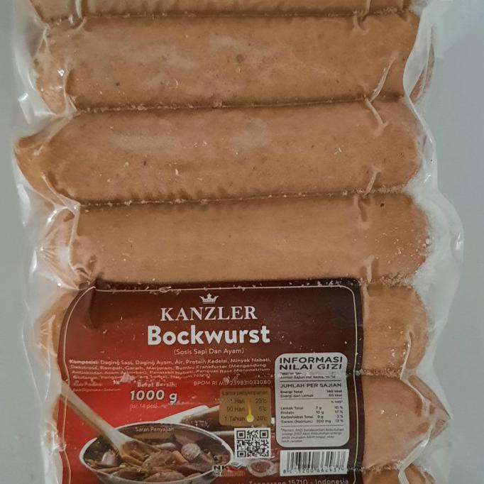 

Bockwurst Kanzler Sosis 1 Kg Isi 14 Pc / Sosis Daging Sapi Daging Ayam O6Mk6747X0
