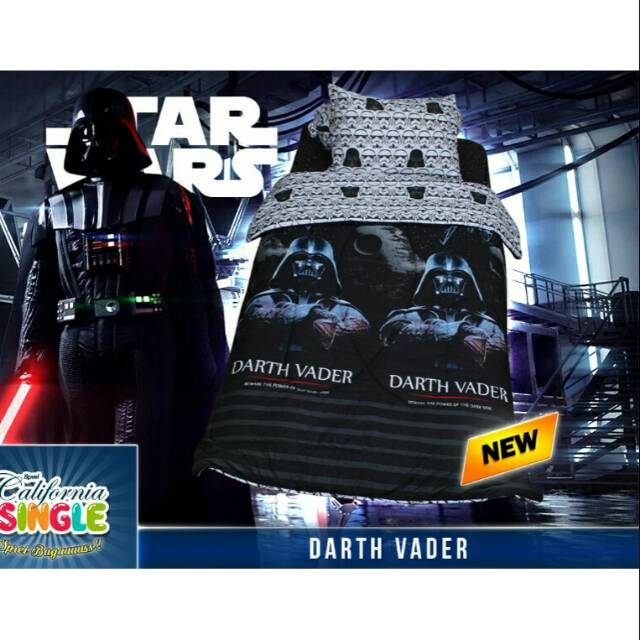 Sprei Single California Star Wars Darth Vader 120x200