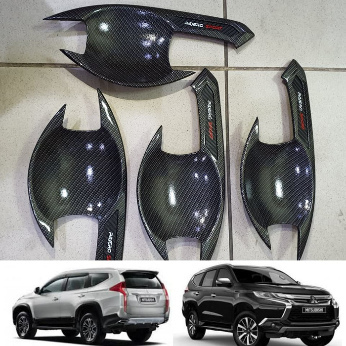 Outer / mangkok PEGANGAN PINTU handle carbon MITSUBISHI All new pajero 2016