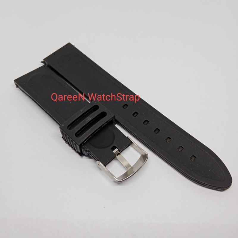 Tali jam tangan karet 22mm tali jam tangan rubber 22mm Strap jam tangan keren