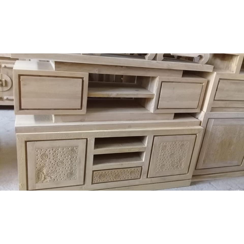 Bufet MInimalis Jati Mentah Murah