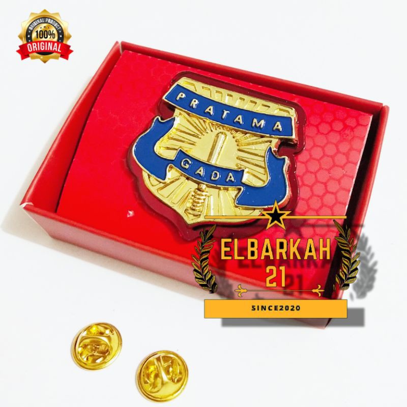 pin gada pratama lapis akrilik terbaru /pinsatpam security [100%original]