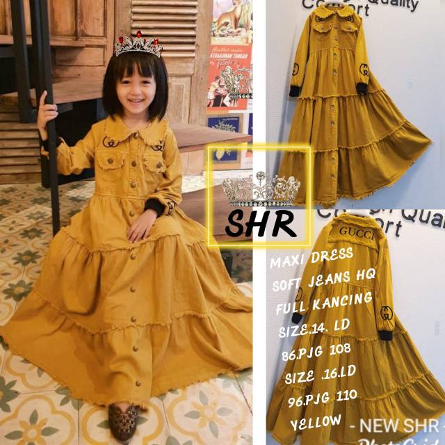 READY NEW ORI SHR MAXI DRESS KIDS