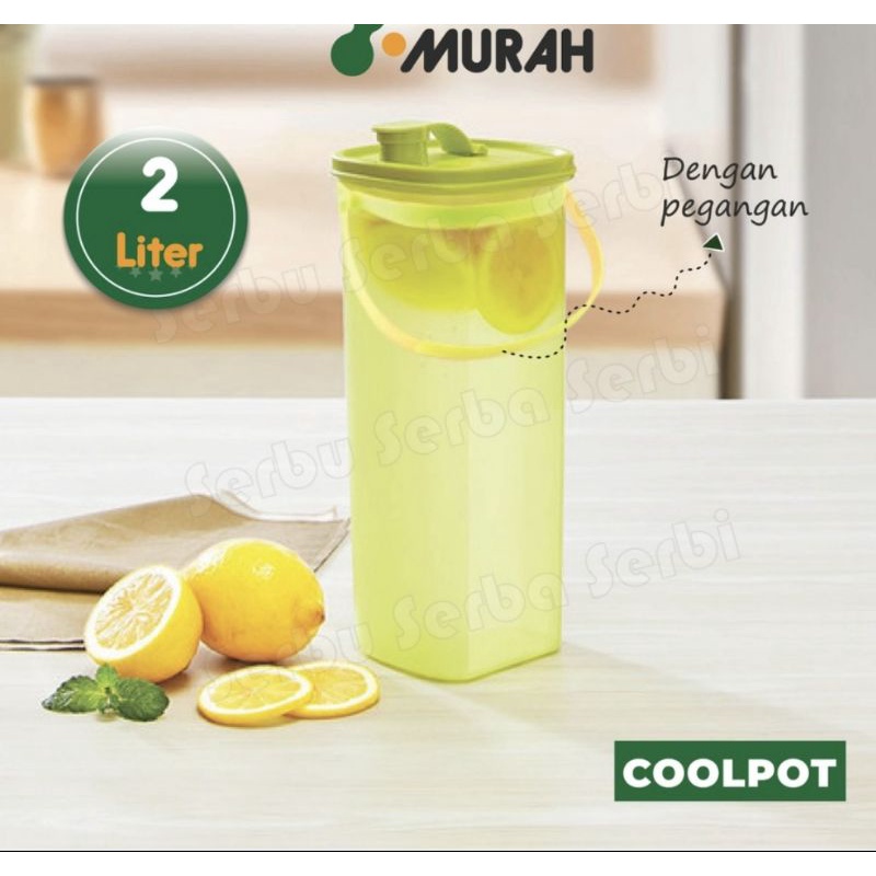 Botol Minum Air Kulkas 2 Liter Cool Pot MIZU 2L 2000ML Tutup Dgn Pegangan