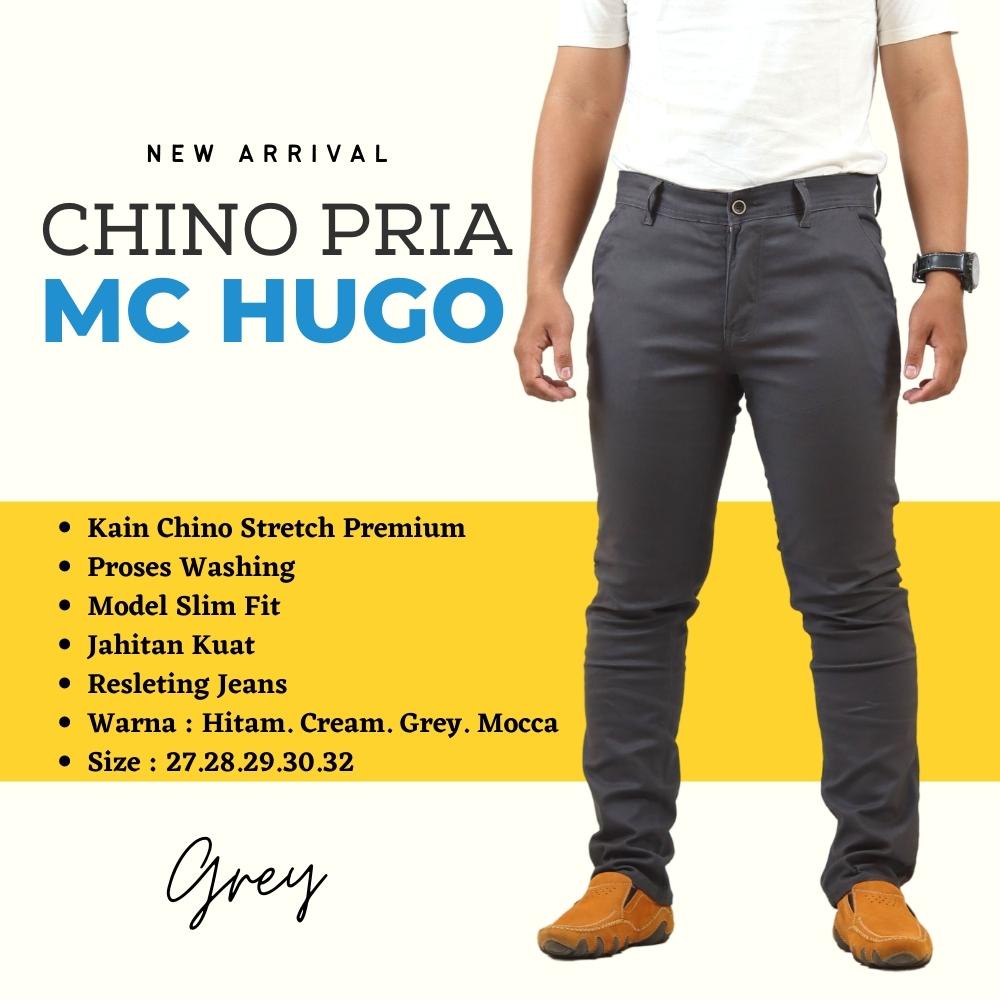 CELANA CHINO PANJANG PRIA SLIM FIT MC HUGO ORIGINAL