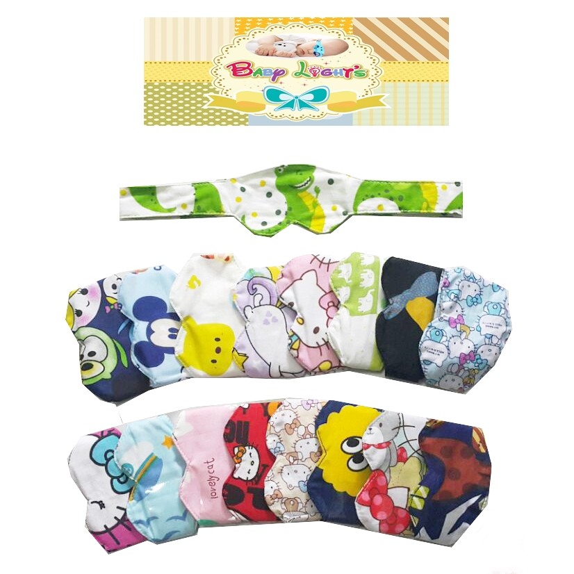 Penutup Mata Eye Mask / Pelindung Mata Bayi / Kacamata Jemur Bayi Motif Random