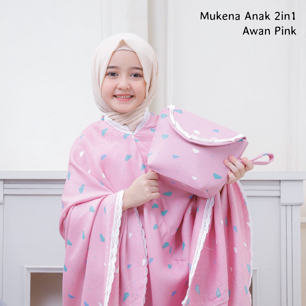 Mukena Rayon Anak Tanggung 2in1 Awan