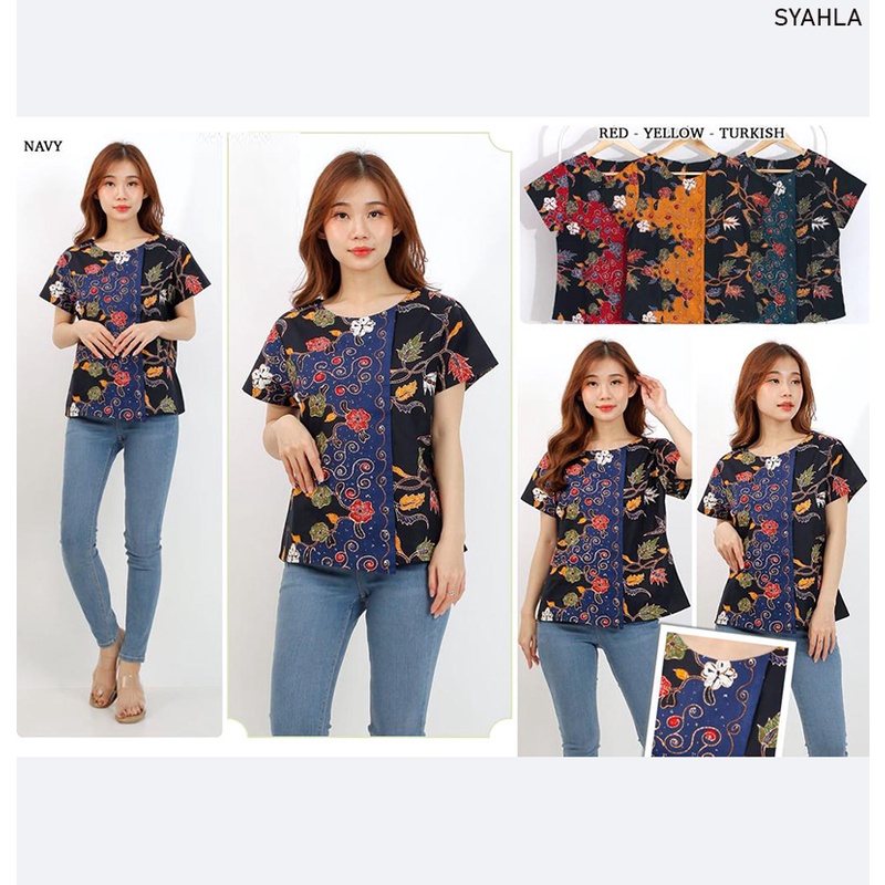 SYAHLA / HEIDY TOP JUMBO - Atasan Batik Jumbo Wanita Blouse Wanita