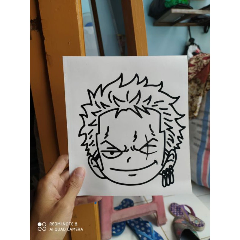 

STIKER ZORO ONE PIECE 18 CM | STICKER CUSTOM ANIME BAND LOGO DLL
