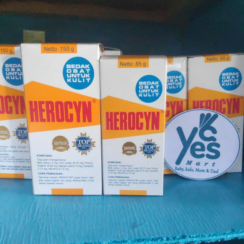 COD Herocyn herosin bedak Obat serbuk gatal kulit Biang Keringat 85 g 150 top brand anak dewasa medicated skin powder Tabur