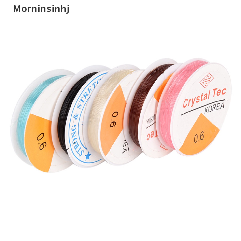 Mornin 1Roll Elastis Stretch Manik-Manik String Cords Kawat Membuat Perhiasan Benang 0.6mm id