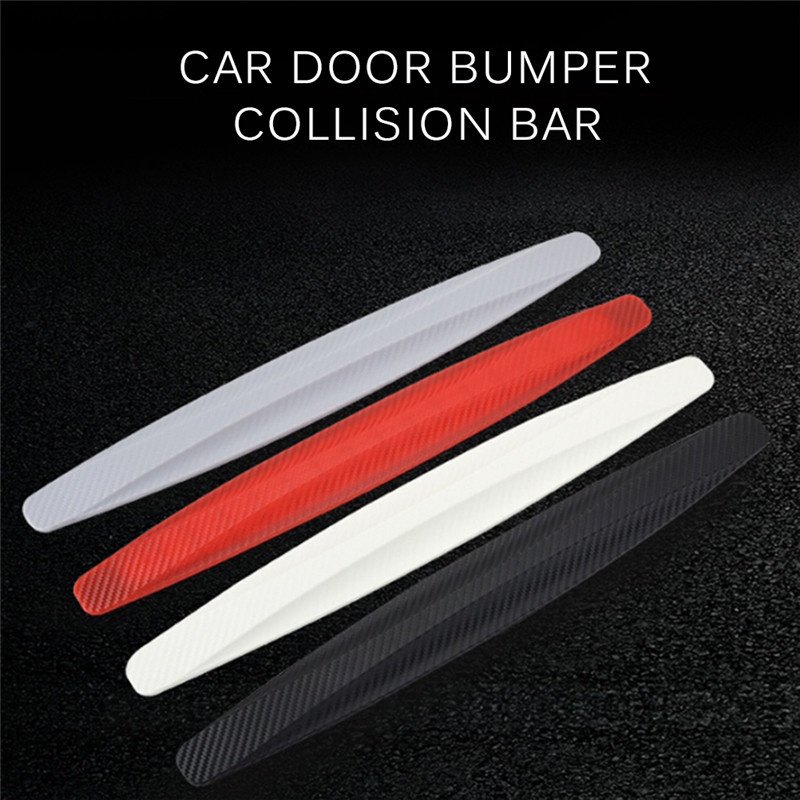 &lt; E2id &amp; &gt; 1 Pasang Karet Pelindung Bumper Mobil Motif Carbon Fiber