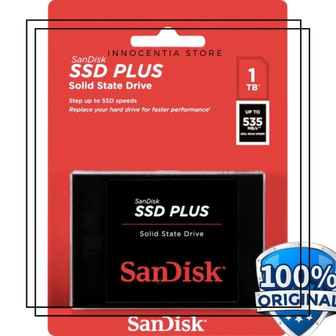 Sandisk Ssd Plus 1Tb Sata - Sdssda-1T00 - Black Joanpratama46