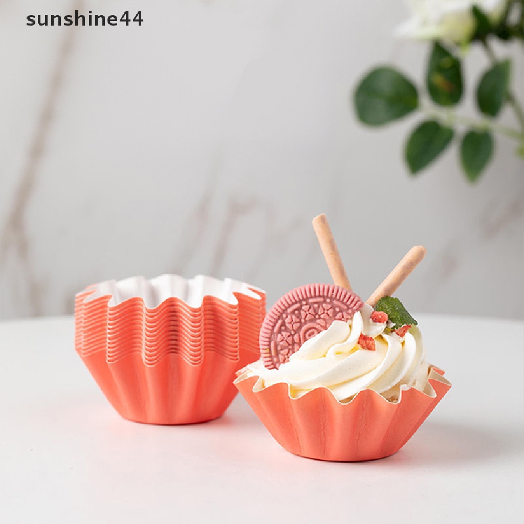 Sunshine 50PCS Kertas Cupcake / Muffin Untuk Dekorasi Pesta