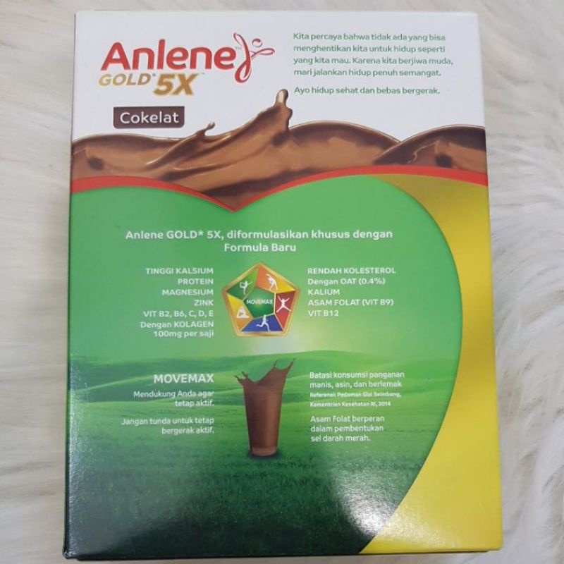 ANLENE GOLD 5X RASA VANILA DAN COKELAT 640gr