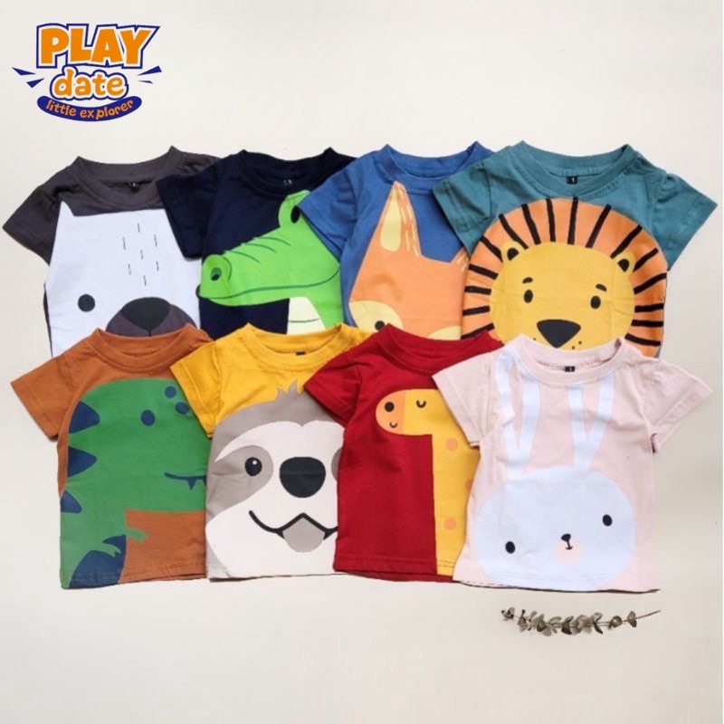 Baju Kaos Anak Atasan Lengan Pendek Baju Anak Distro Laki Laki Cowok Perempuan Cewek 1- 5 Tahun Kaos Anak