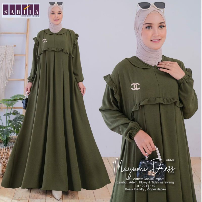 Mayumi dress crinkle airflow ld 120 xxl jumbo