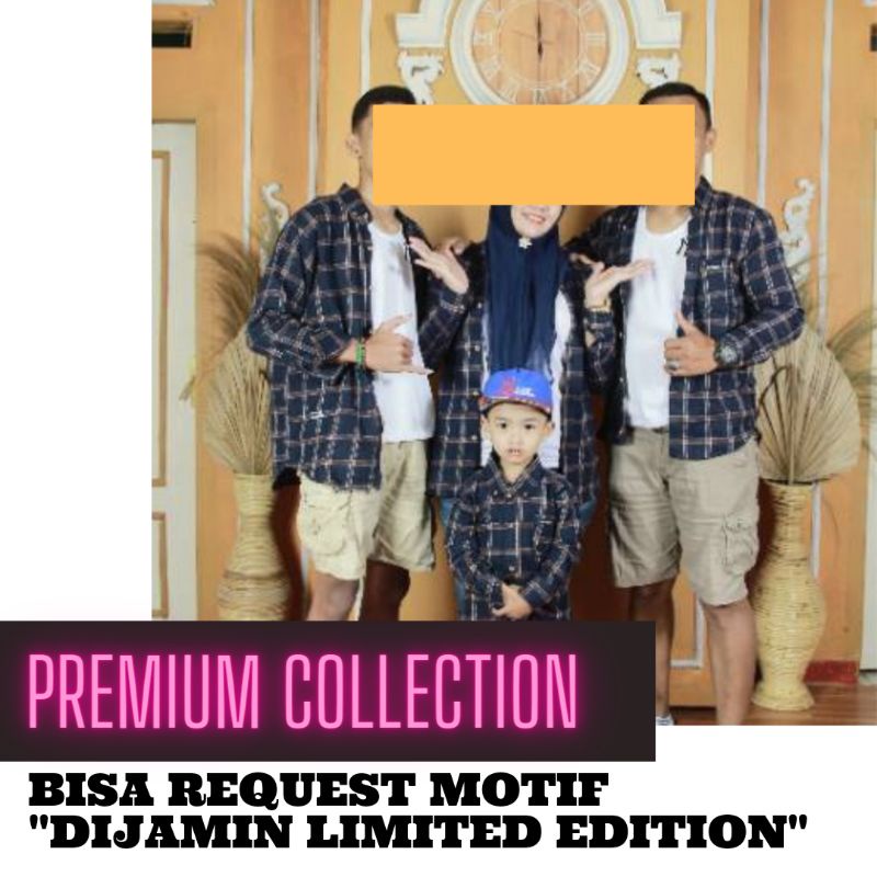 flanel couple ayah anak kemeja baju hem kembaran lebaran adem tebal ayah ibu anak