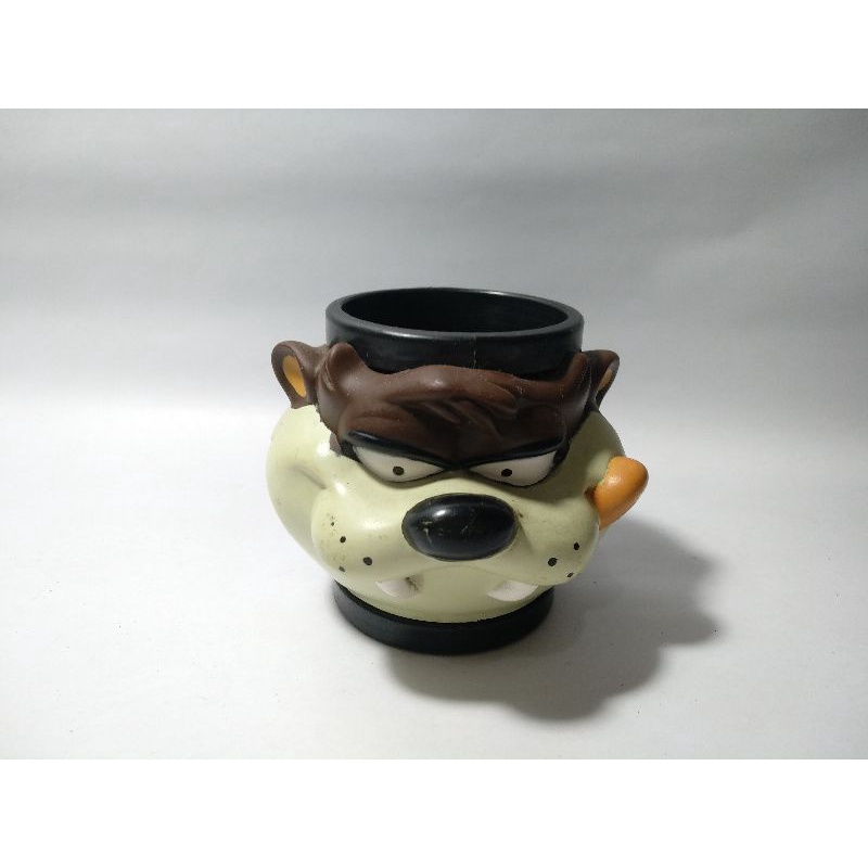 Taz Mug Toy Figure Tasmanian Devil Tazmania Gelas Rare Toys Evil Tempat Minum Cangkir Jadul Retro