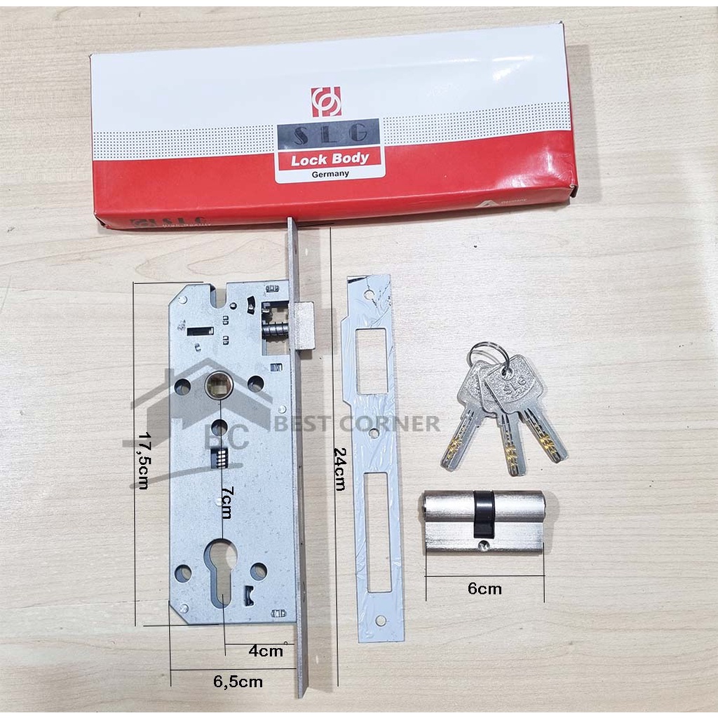 Jual Mortise Lock / Body Kunci Pintu Swing / Body Lidah Soligen 40mm ...